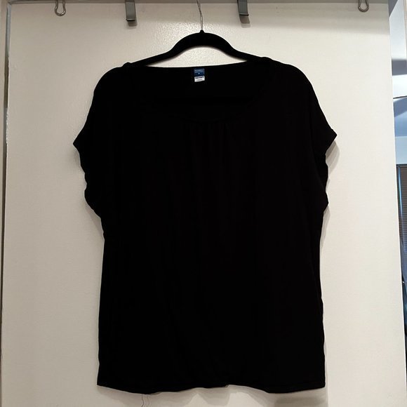 Maternity Top / Old Navy Sunday Sleep Black Top (Size Medium) - Picture 3 of 10